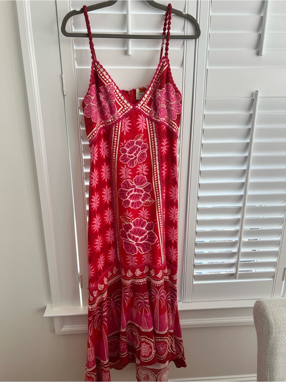 FARM Rio Pink and Red Floral Print Maxi Dress - Picture 4 of 6